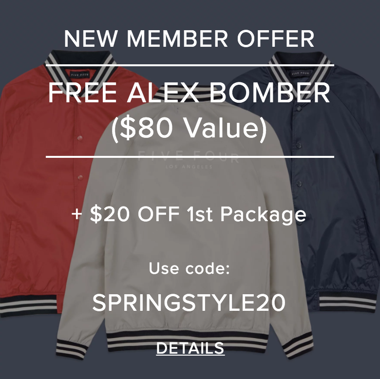 Five Four Club Coupon – FREE Jacket + $20 Off Your First Month!