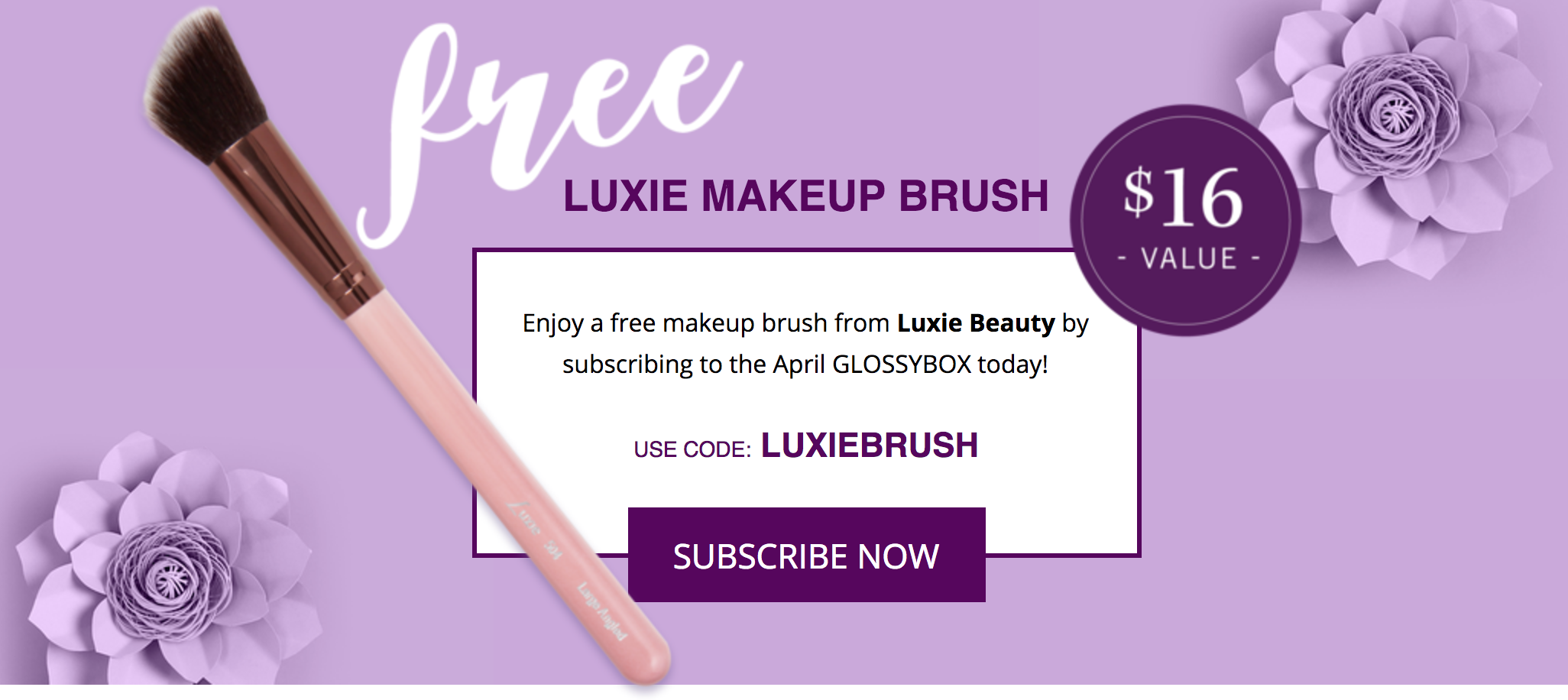 GlossyBox Coupon – FREE Luxie Makeup Brush!