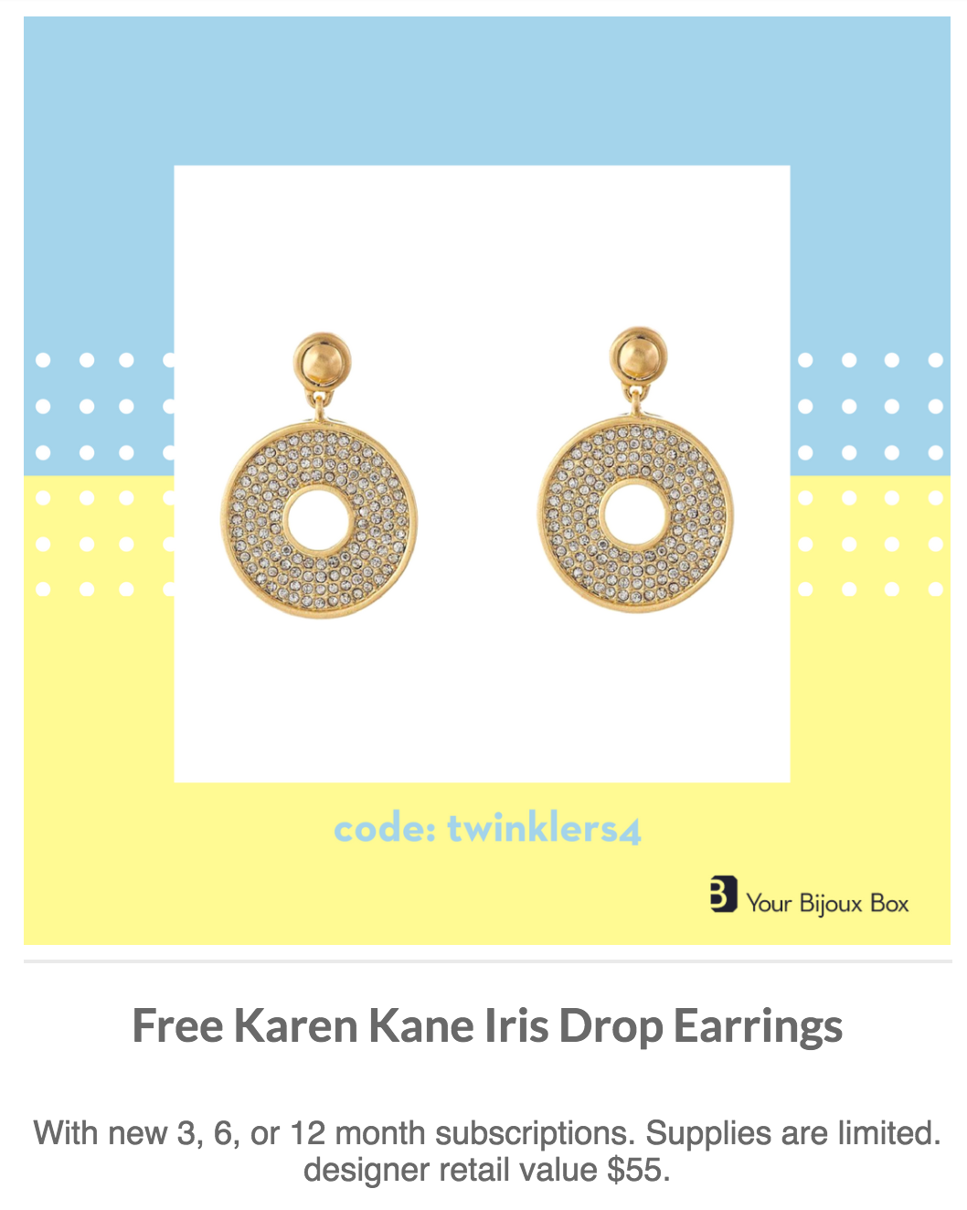 FREE Earrings with a 3-Month Your Bijoux Box Subscription!