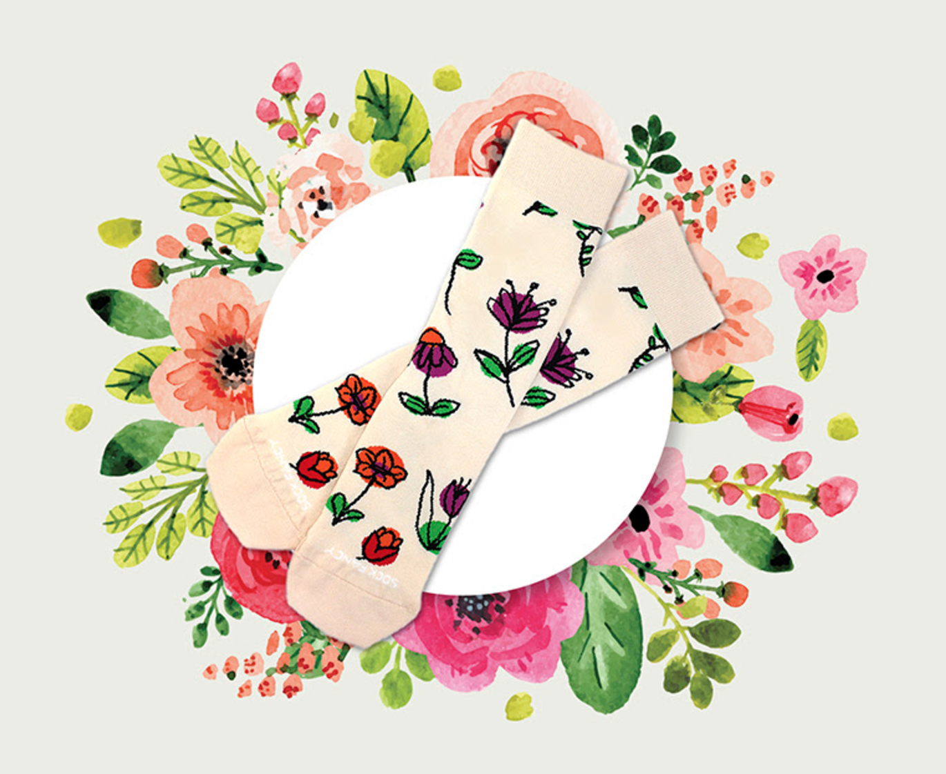 Sock Fancy – Free Pair of Floral Socks with Subscription!