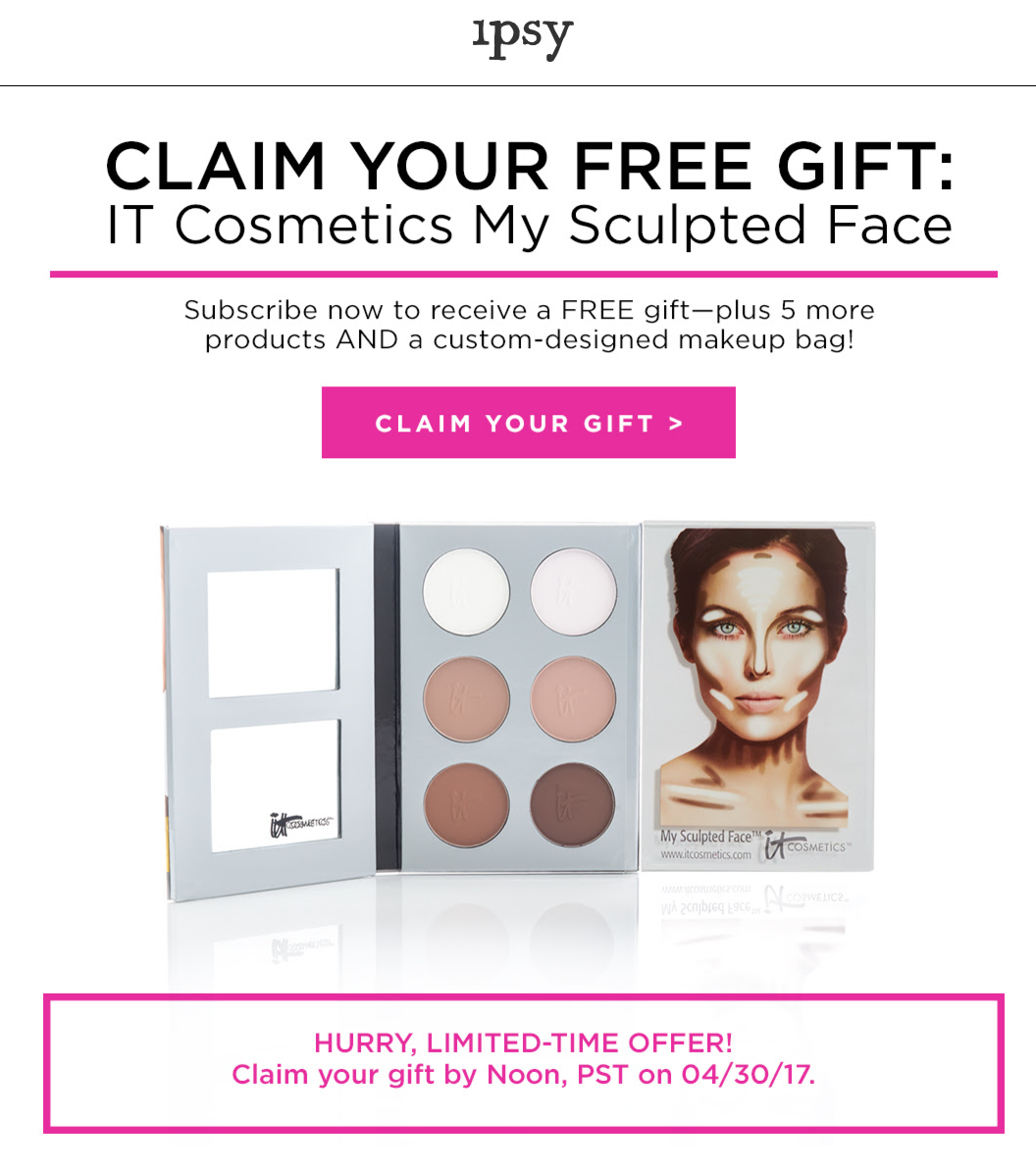 Ipsy Coupon – Free IT Cosmetics Contouring Palette!