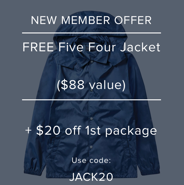 Five Four Club Coupon – FREE Jacket + $20 Off Your First Month!