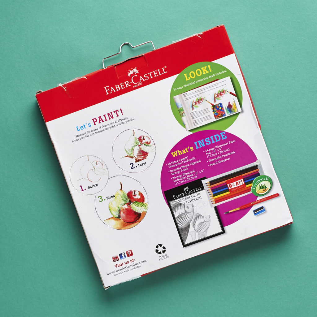 Faber Castell watercolor pencil kit from Target Arts & Crafts Kit Subscription for Kids, April 2017