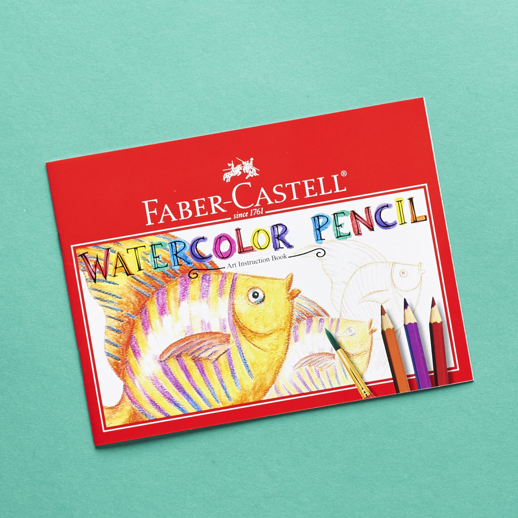 Instruction booklet for Faber Castell watercolor pencil kit, from Target Arts & Crafts Kids Subscription