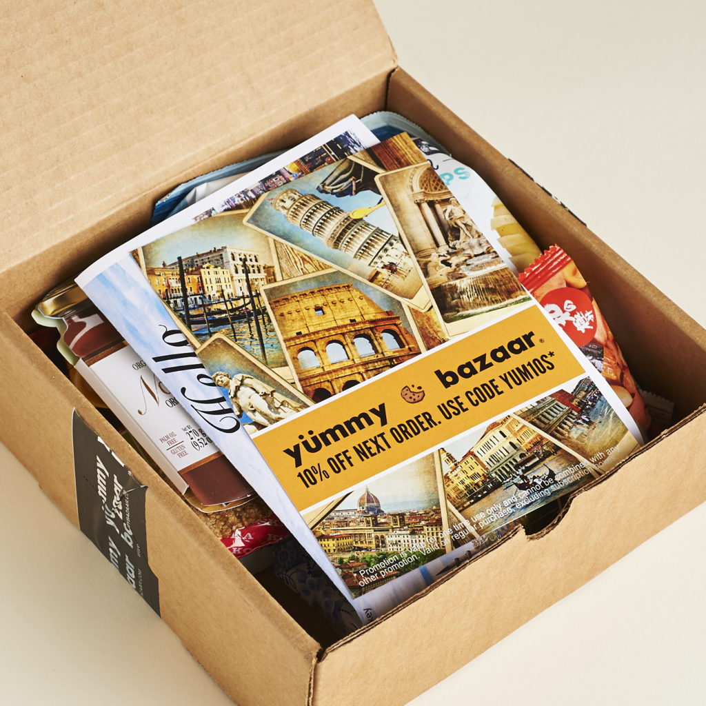 A peek inside the April 2017 Yummy Bazaar World Sampler Box