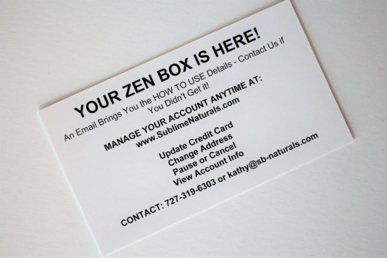 Zen Box Subscription Box Review + Coupon April 2017 MSA