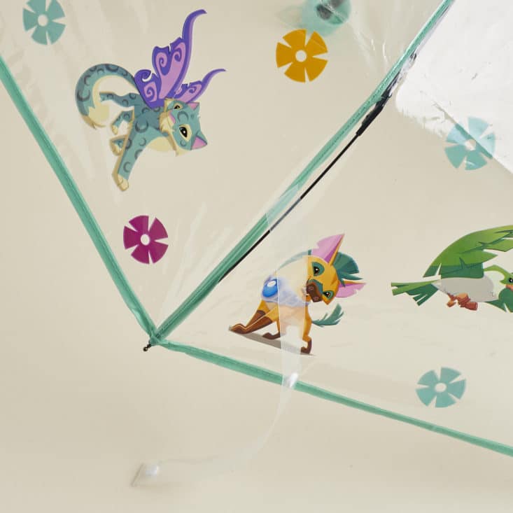 Animal Jam May 2017 Subscription Box: Detail of umbrella showing various animals and flowers
