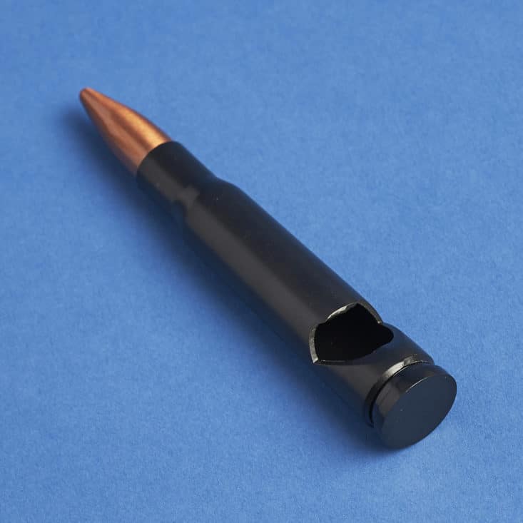 Bam Box May 2017 - Revenge Bad Blood - Baba Yaga 50 caliber bullet bottle opener - detail