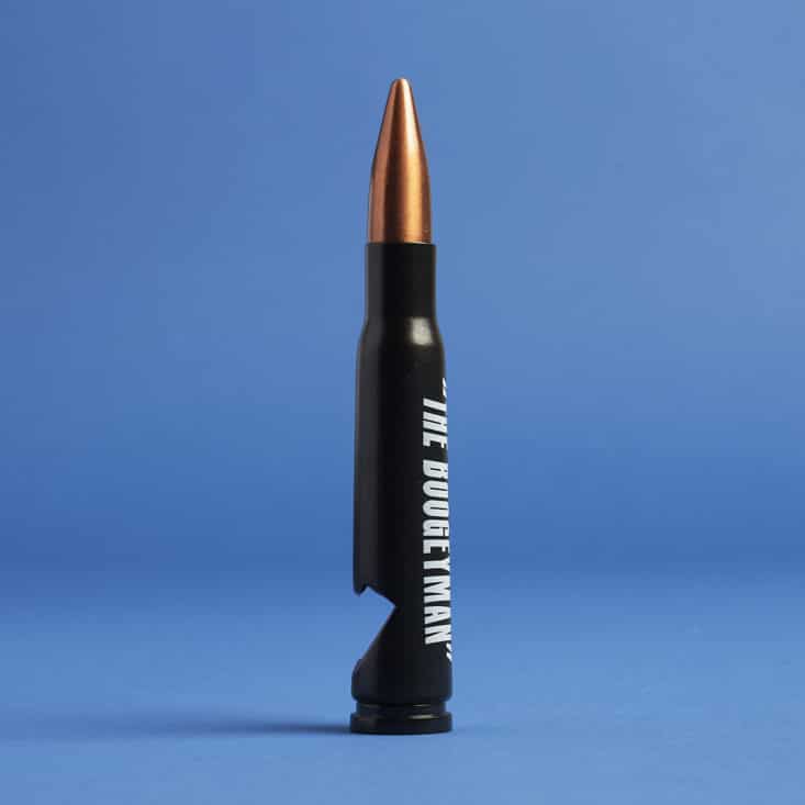 Bam Box May 2017 - Revenge Bad Blood - Baba Yaga 50 caliber bullet bottle opener - side shot