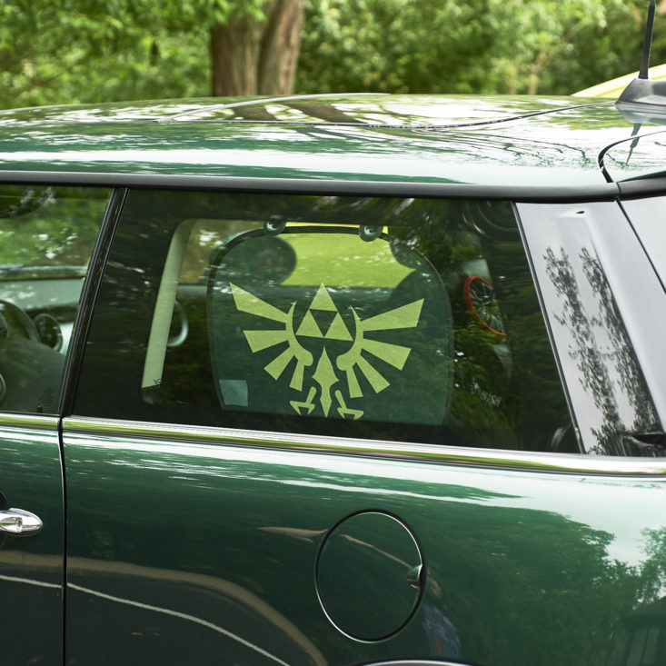 Nerd Block: Gamer Block: E For Everyone - April 2017 - Zelda Sun Shades on Mini Cooper