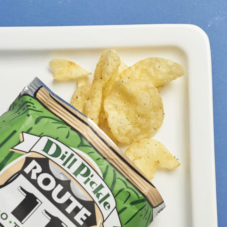 Love With Food Tasting May 2017 - Dill Pickle Chips Detail