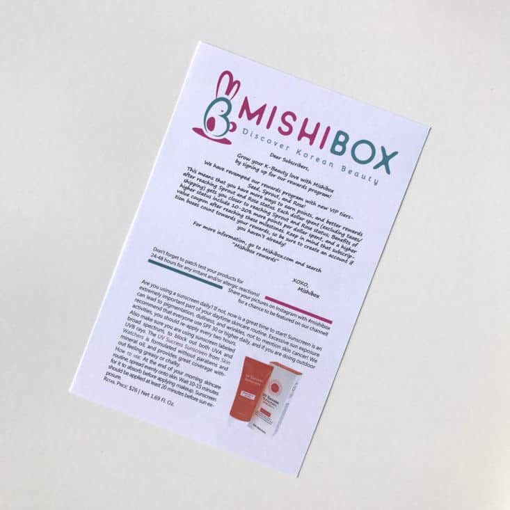 Mishibox K-Beauty Subscription Box May 2017
