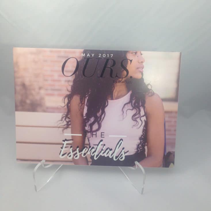 Ours By BlackJoy Women of Color Subscription Box - The Essentials - May 2017