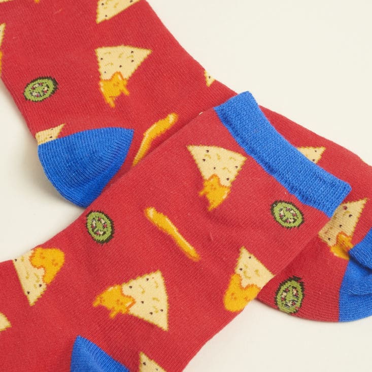 Say It With A Sock for Girls 2017 Review: Detail of Nacho Socks