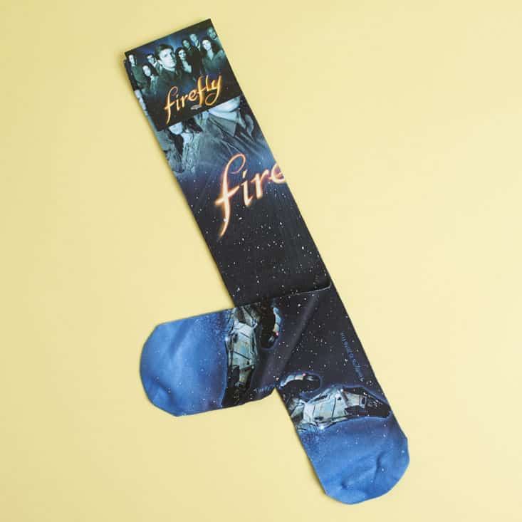 Sci Fan Block - May 2017 - Firefly socks in packaging