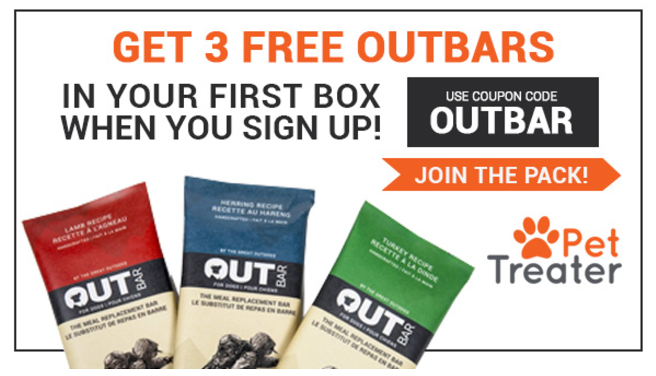 Pet Treater Coupon – Three Free OUT Bars With Subscription