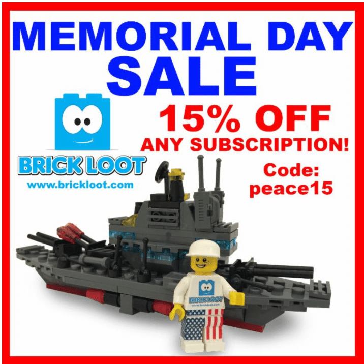 Brick Loot Memorial Day Coupon – 15% Off Subscriptions!