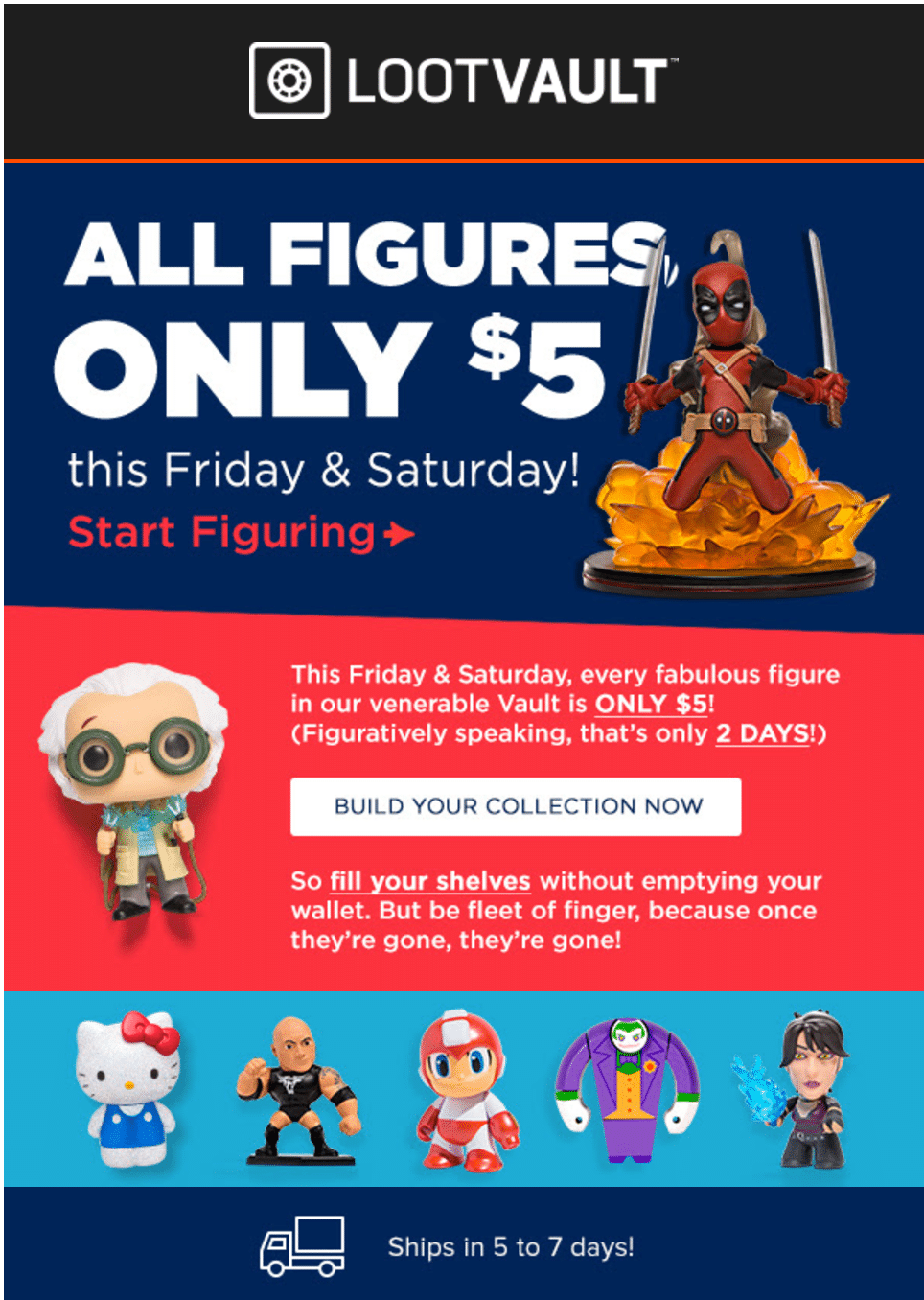 Loot Vault Flash Sale – $5 Figures!