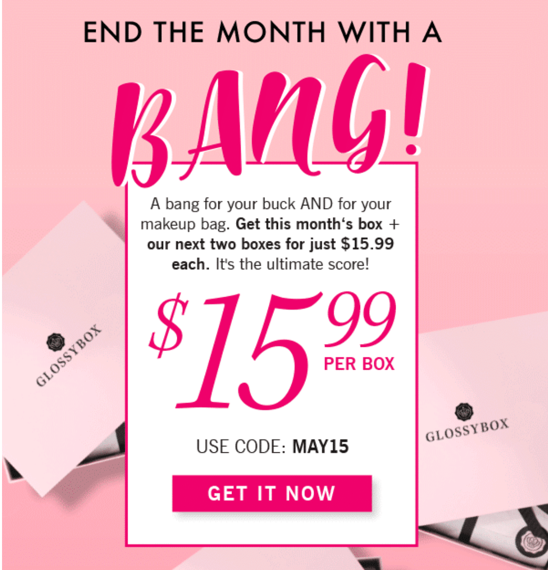 GlossyBox Coupon – First 3 Months for $15.99 Each