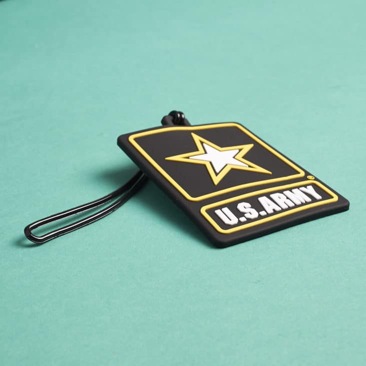 Valor Blocks - May 2017 - U.S. Army luggage tag detail