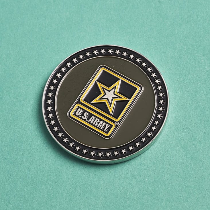 Valor Blocks - May 2017 - U.S. Army challenge coin detail