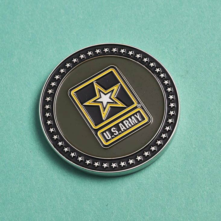 Valor Blocks - May 2017 - U.S. Army challenge coin more detial