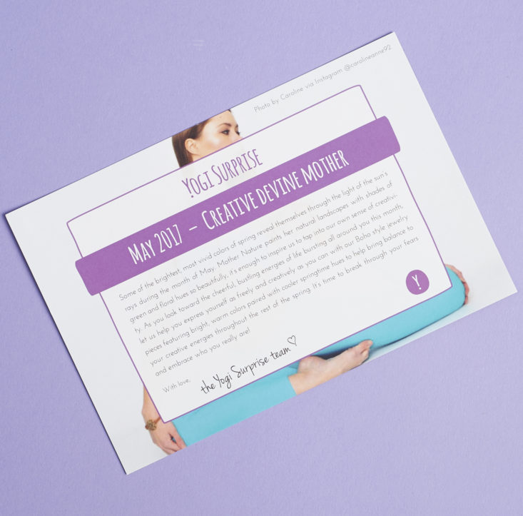 Check out my review of the May 2017 Yogi Surprise Jewelry box!