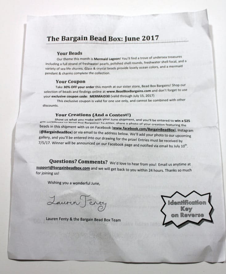 Bargain Bead Box June 2017