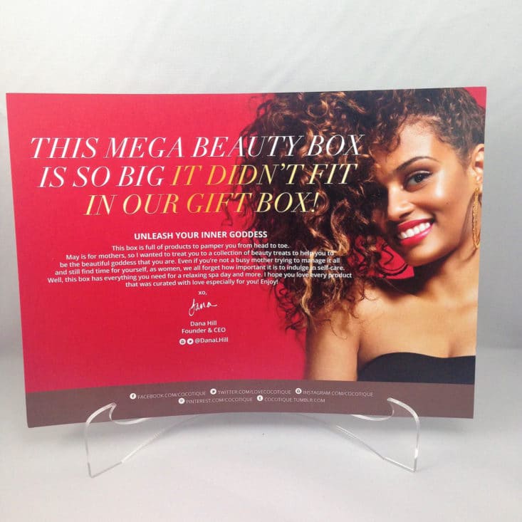 Cocotique Women of Color Subscription Box - Unleash Your Inner Goddess - May 2017