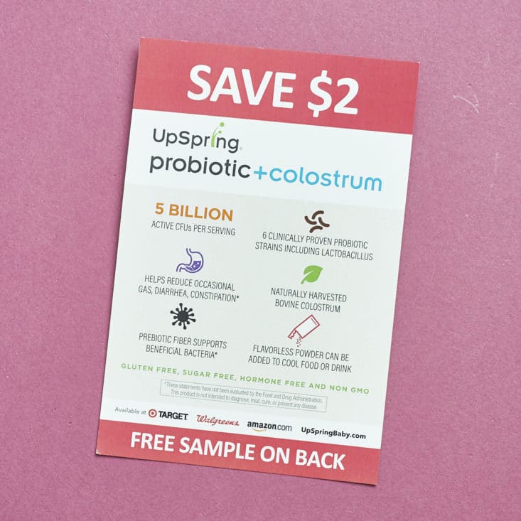 Ecocentric Mom June 2017 - Probiotic + Colostrom Sample