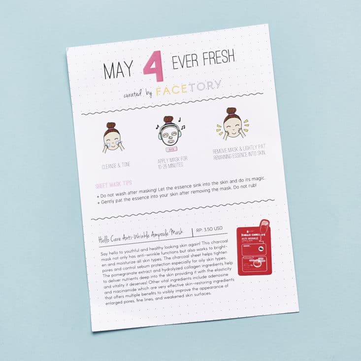 Check out my review of the May 2017 Facetory Four-Ever Fresh Box!