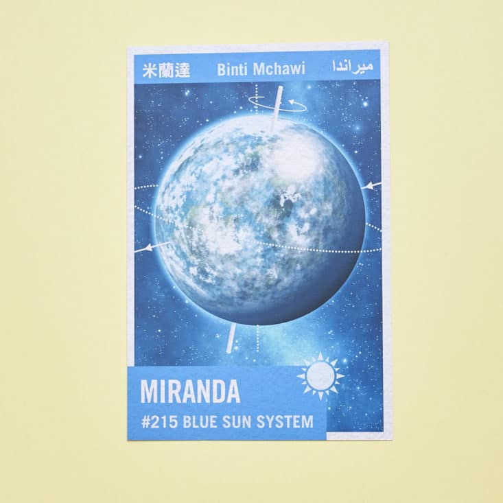 Firefly Cargo Crate - June 2017 - No Power in the 'Verse - Interplanetary Flash Card - Miranda