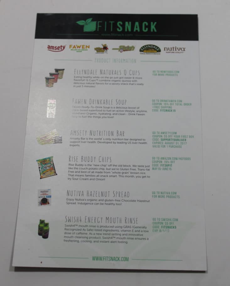 Check out my review for the June 2017 FitSnack box!