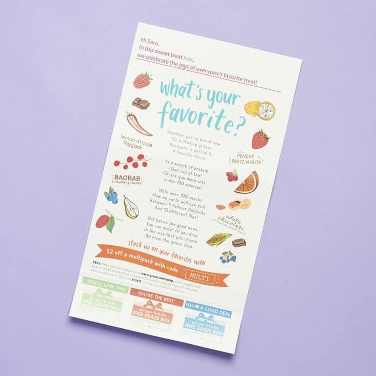 Graze Sweet Treat May 2017 Snack Box