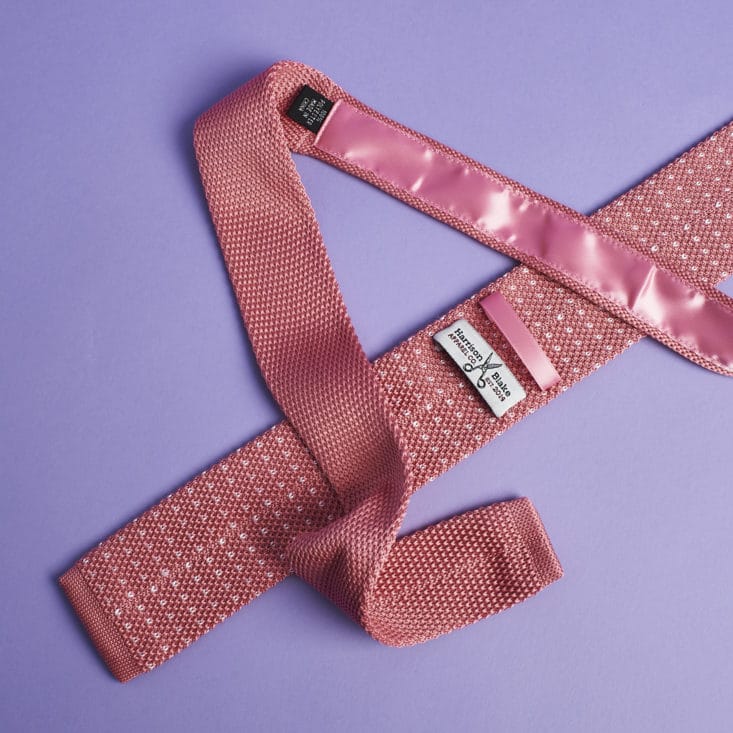 Harrison Blake Apparel - May 2017 - pink knit necktie back