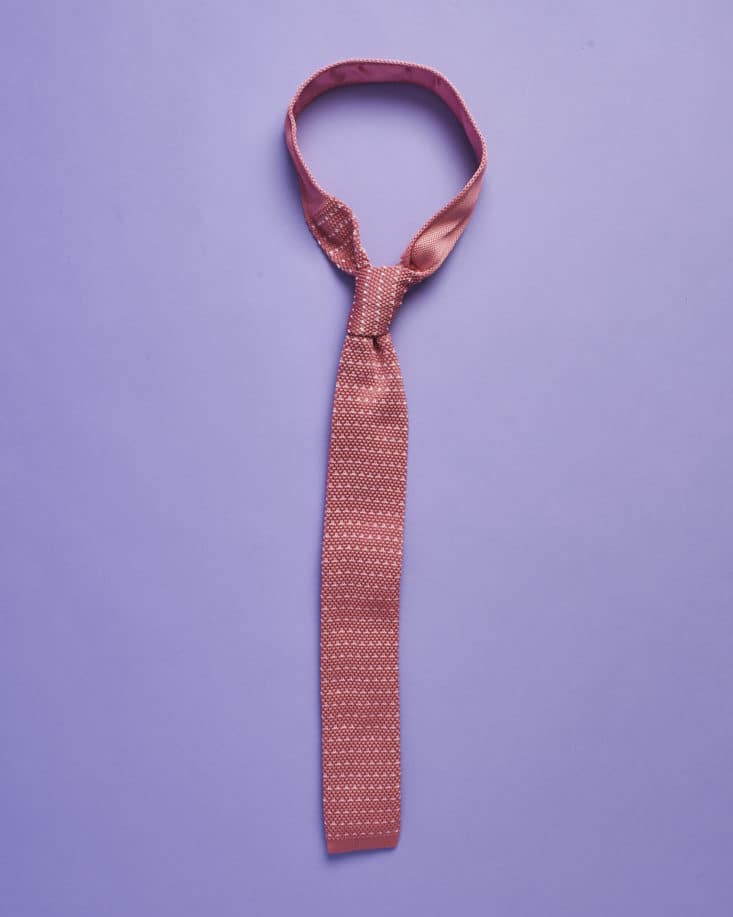 Harrison Blake Apparel - May 2017 - pink knit necktie