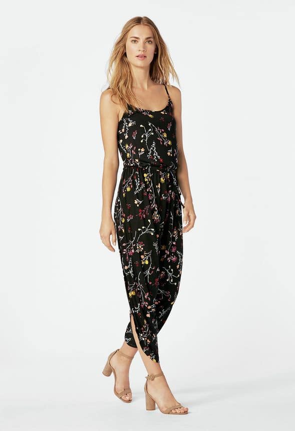 JustFab Draped Jumpsuit