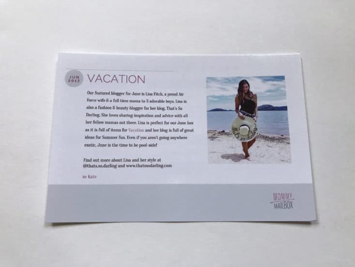 Mommy Mailbox Vacation June 2017 Box