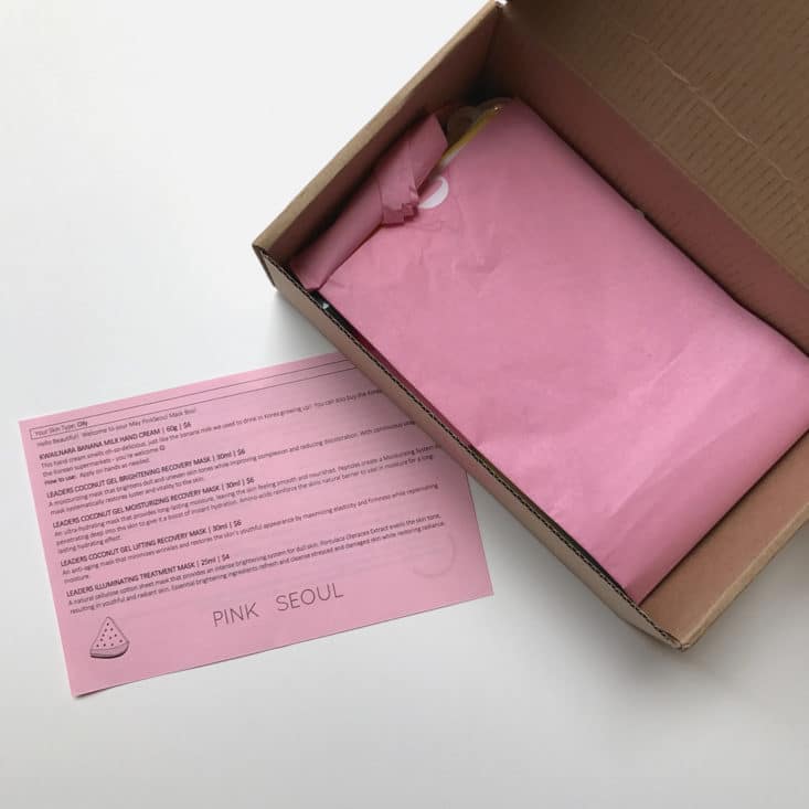 PinkSeoul Mask Box May 2017 Box