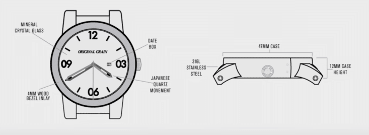 Original Grain Barrel Watch Design Specs