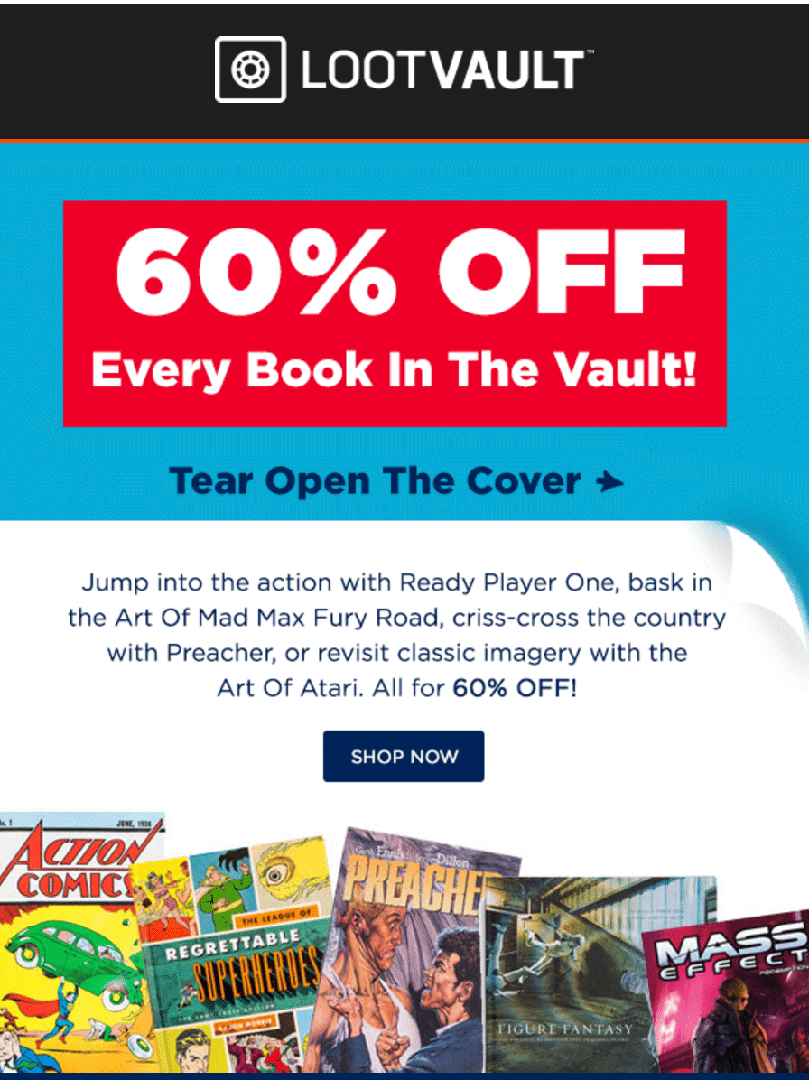 Loot Vault Flash Sale – 60% Off Books!