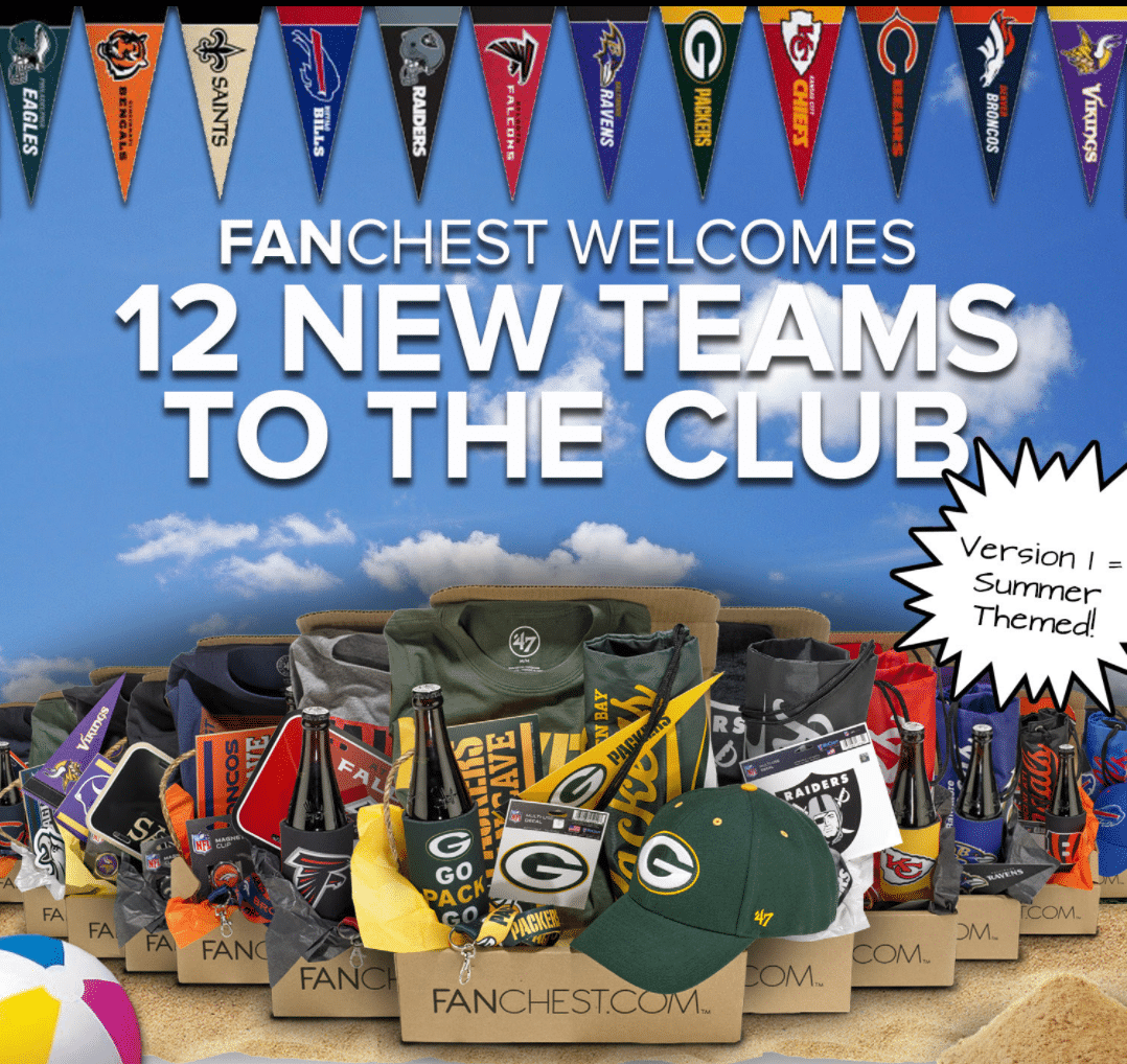 New Quarterly Fanchests Now Available – 12 New NFL Teams!