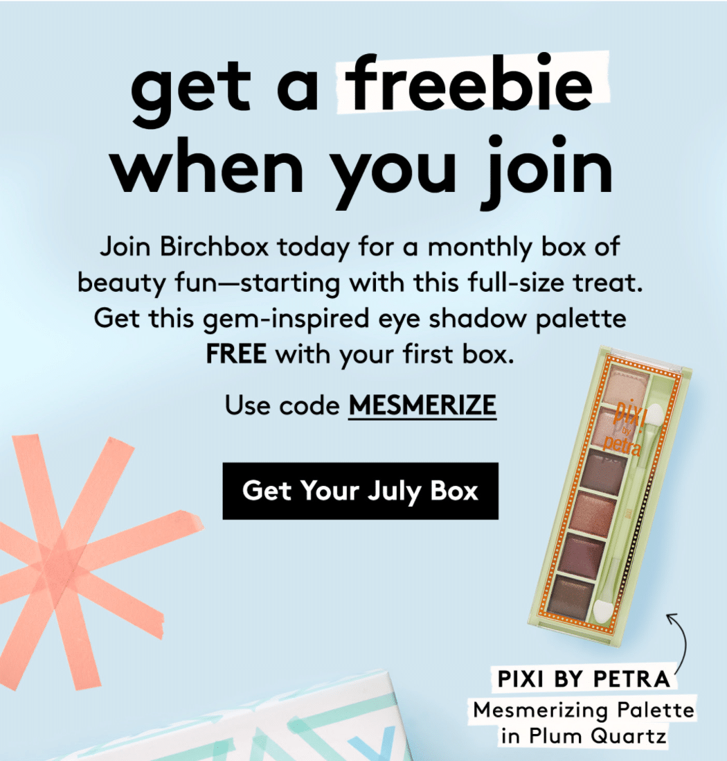 Birchbox Coupon – FREE Full-Size Pixi Palette with Subscription!