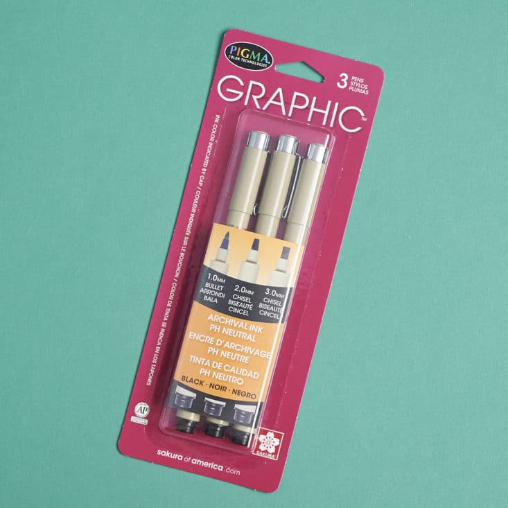 SketchBox Basic Box June 2017 Review - Sakura Graphic Pens