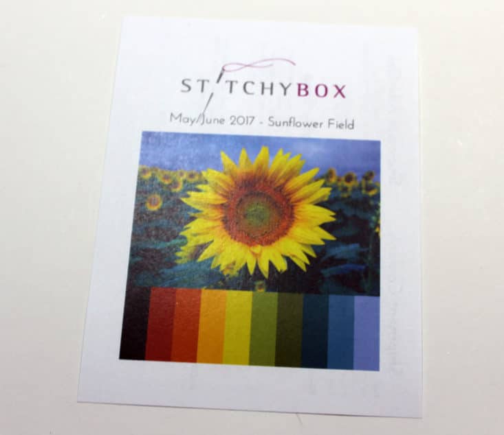Stitchybox - Sunflower Field - June 2017 Craft Box