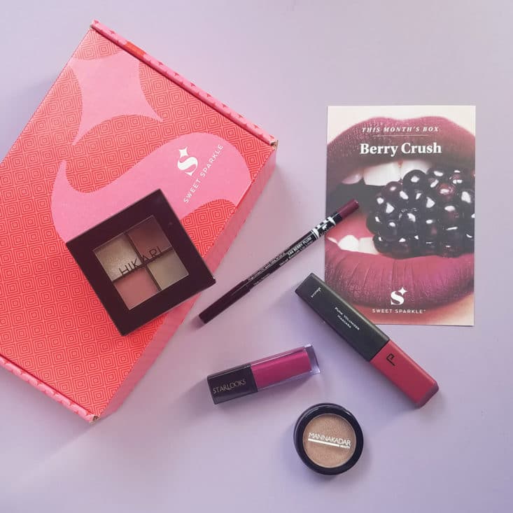 Sweet Sparkle Makeup Subscription Box - Berry - May 2017