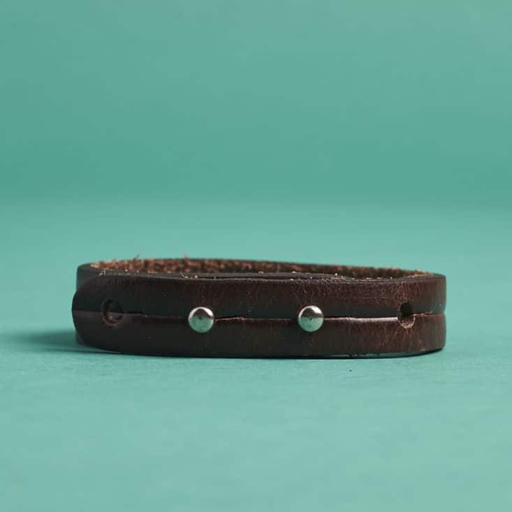 The Menswear Club - May 2017 - Armoir Fashion Brown Leather Bracelet side