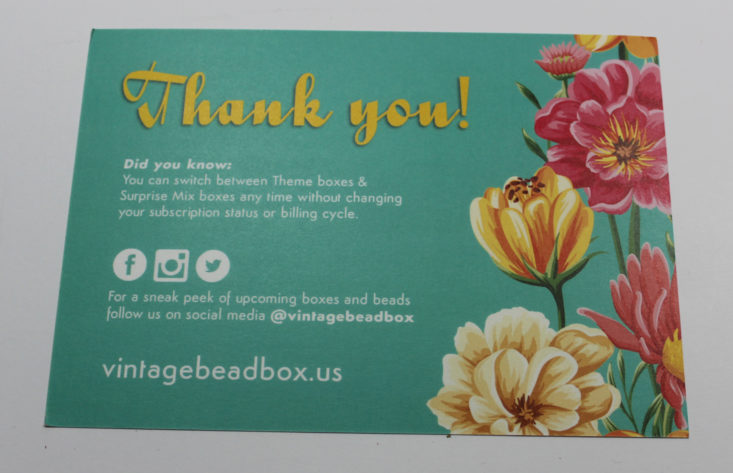 Check out my review of the July 2017 Vintage Bead Box!