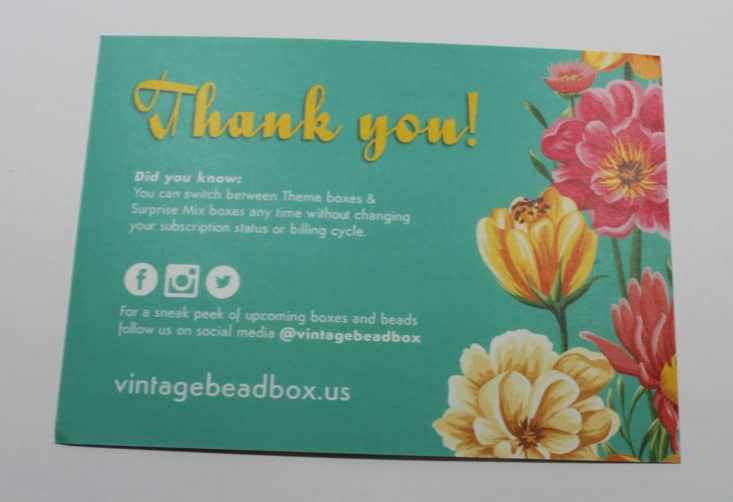 Vintage Bead Box June 2017
