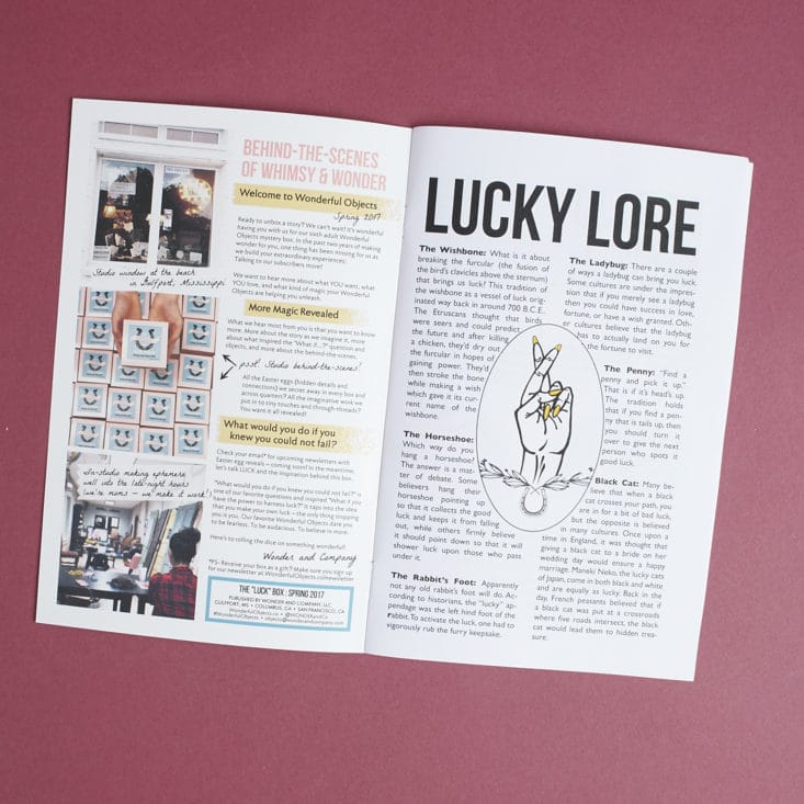 Check out my review of the Wonderful Objects "Luck" box!